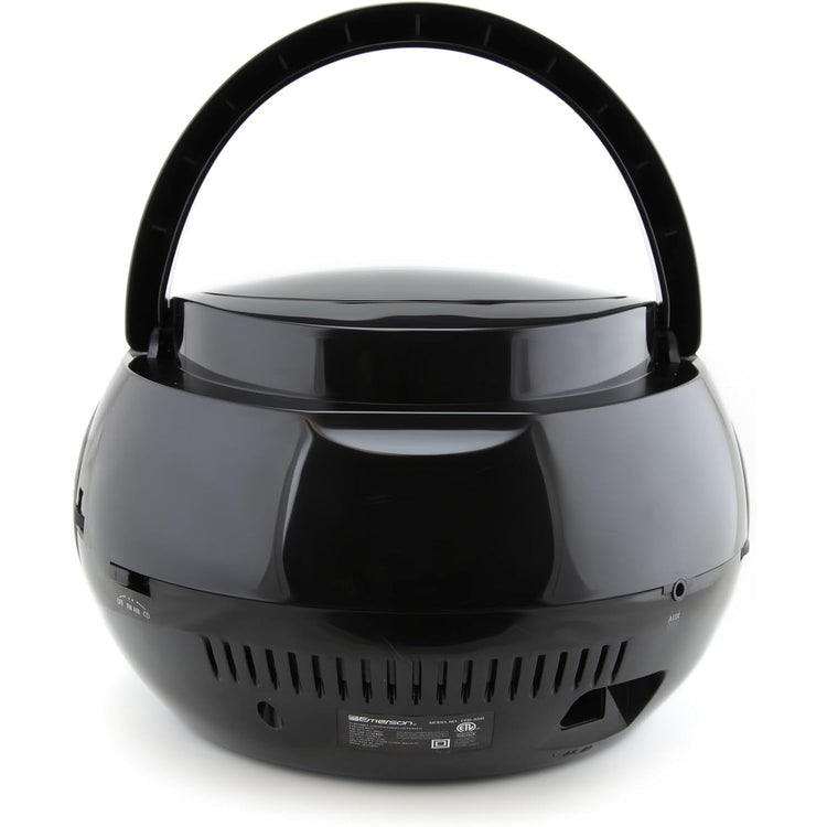 Emerson - Lecteur CD Portable avec Radio Stéréo AM/FM et Prise AUX, Gris - Simple Boutique