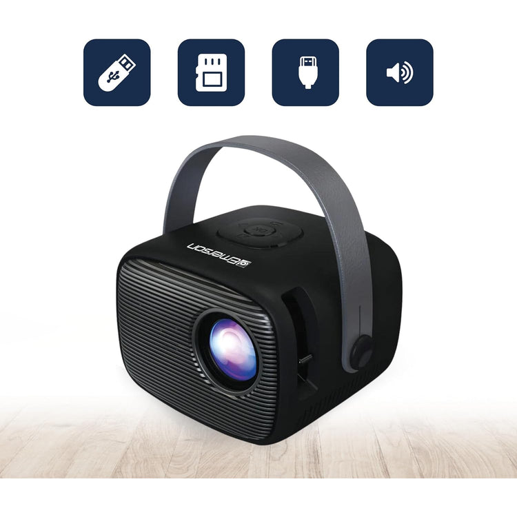 Emerson - Mini Projecteur LCD Portable, Résolution 800 x 480, Ampoule LED 20 000 Heures - Simple Boutique