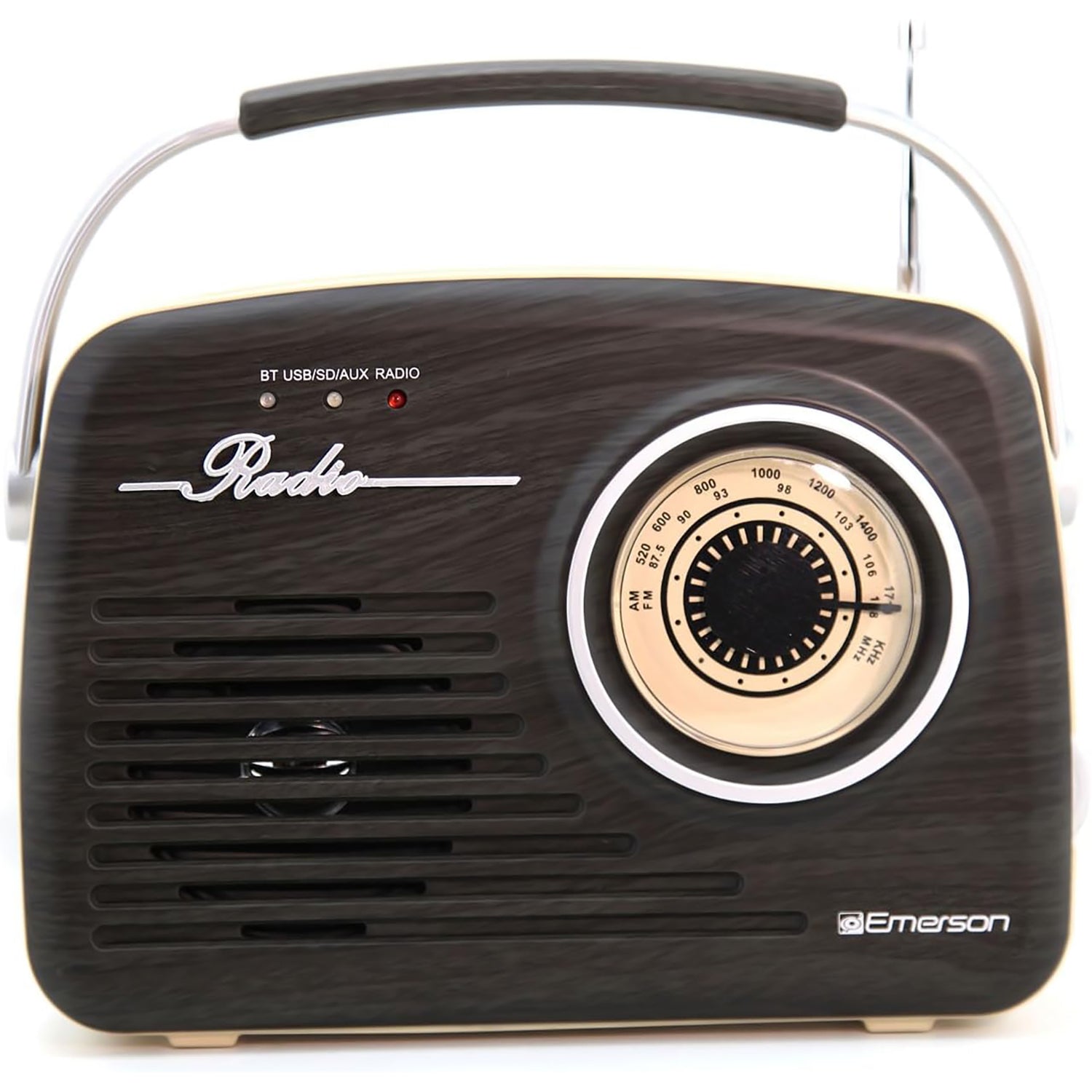Emerson - Radio Rétro Portable avec Batterie Rechargeable, Bluetooth 5.0 - Simple Boutique