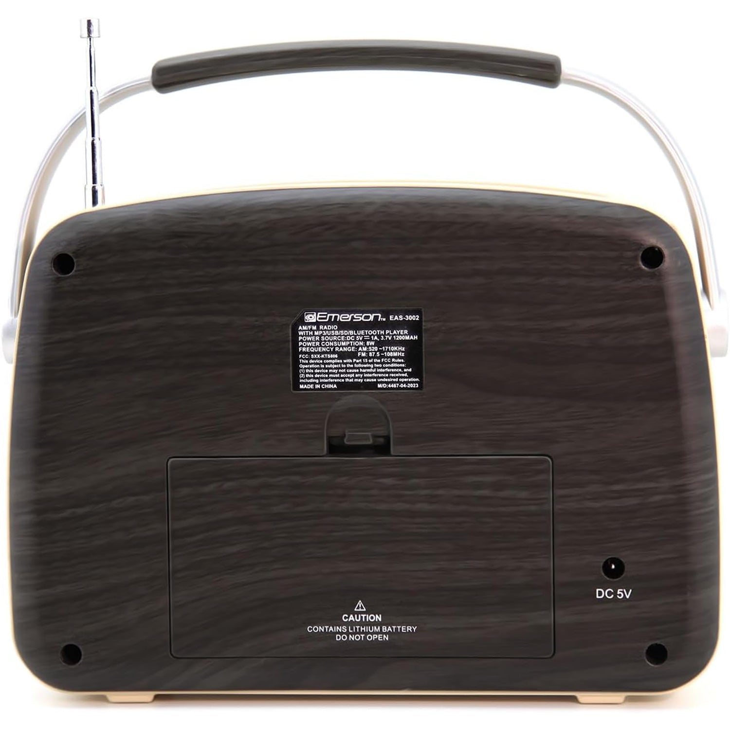 Emerson - Radio Rétro Portable avec Batterie Rechargeable, Bluetooth 5.0 - Simple Boutique