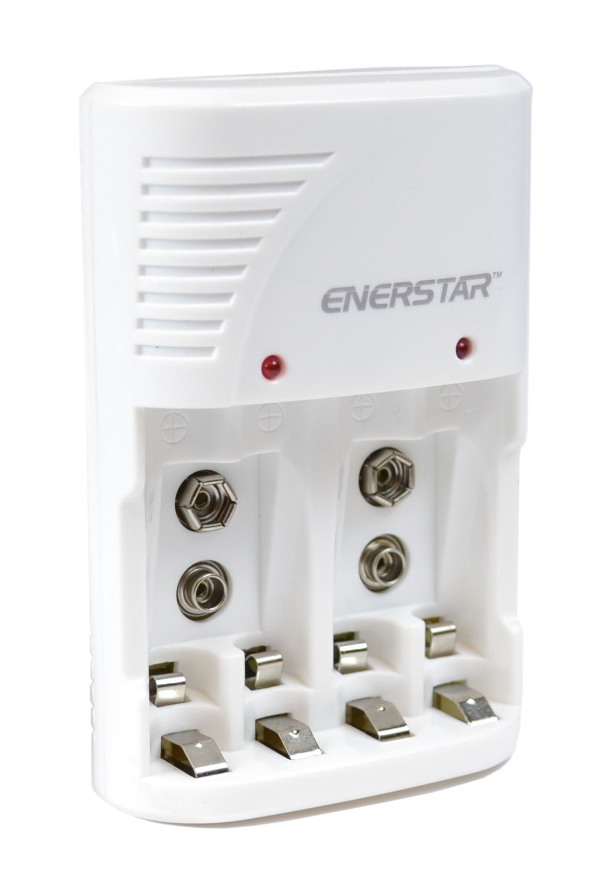 Enerstar Chargeur pour Piles Rechargeables AA, AAA et 9 V, Blanc - Simple Boutique