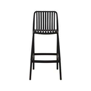 Ensemble de 4 Chaises Hauteur Bar, Intérieur/Extérieur, Noir - Simple Boutique