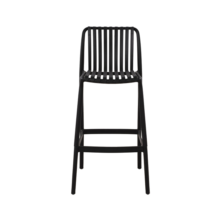 Ensemble de 4 Chaises Hauteur Bar, Intérieur/Extérieur, Noir - Simple Boutique