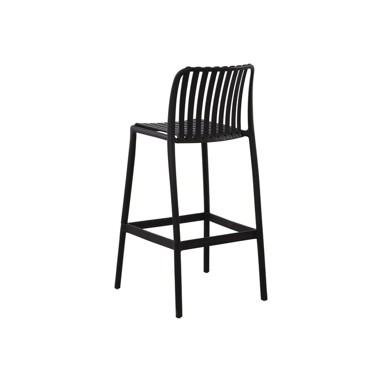 Ensemble de 4 Chaises Hauteur Bar, Intérieur/Extérieur, Noir - Simple Boutique