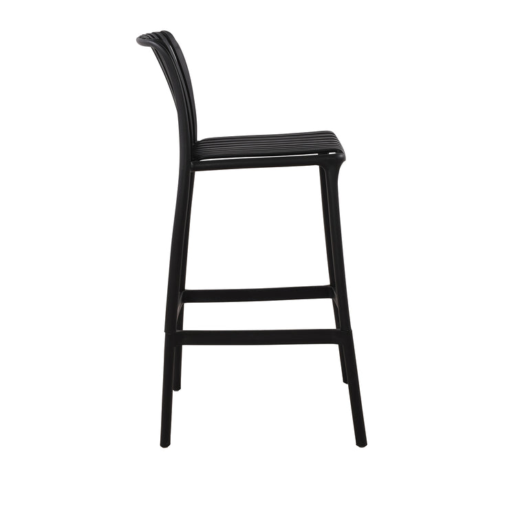 Ensemble de 4 Chaises Hauteur Bar, Intérieur/Extérieur, Noir - Simple Boutique