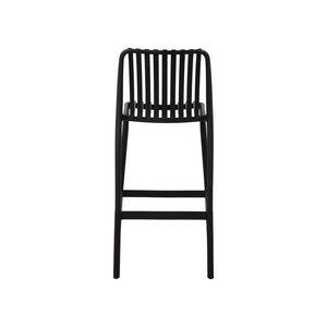 Ensemble de 4 Chaises Hauteur Bar, Intérieur/Extérieur, Noir - Simple Boutique