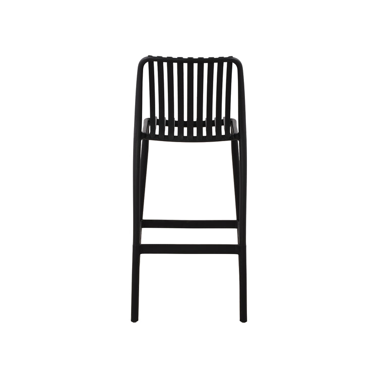Ensemble de 4 Chaises Hauteur Bar, Intérieur/Extérieur, Noir - Simple Boutique