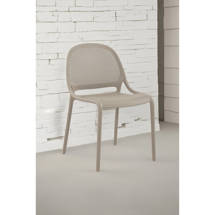 Ensemble de 4 Chaises à Dîner Summer, Intérieur/Extérieur, Greige - Simple Boutique