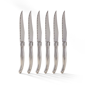 Ensemble de 6 couteaux à steak Laguiole avec coffret de rangement en bois - Simple Boutique