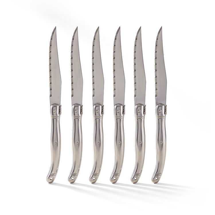 Ensemble de 6 couteaux à steak Laguiole avec coffret de rangement en bois - Simple Boutique
