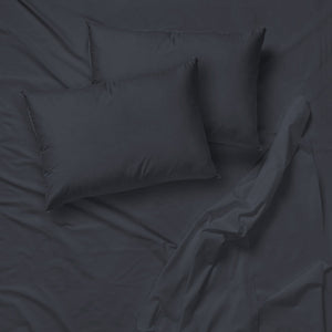 Ensemble de Drap en Microfibre Infroissable, Grandeur King, Gris Foncé - Simple Boutique