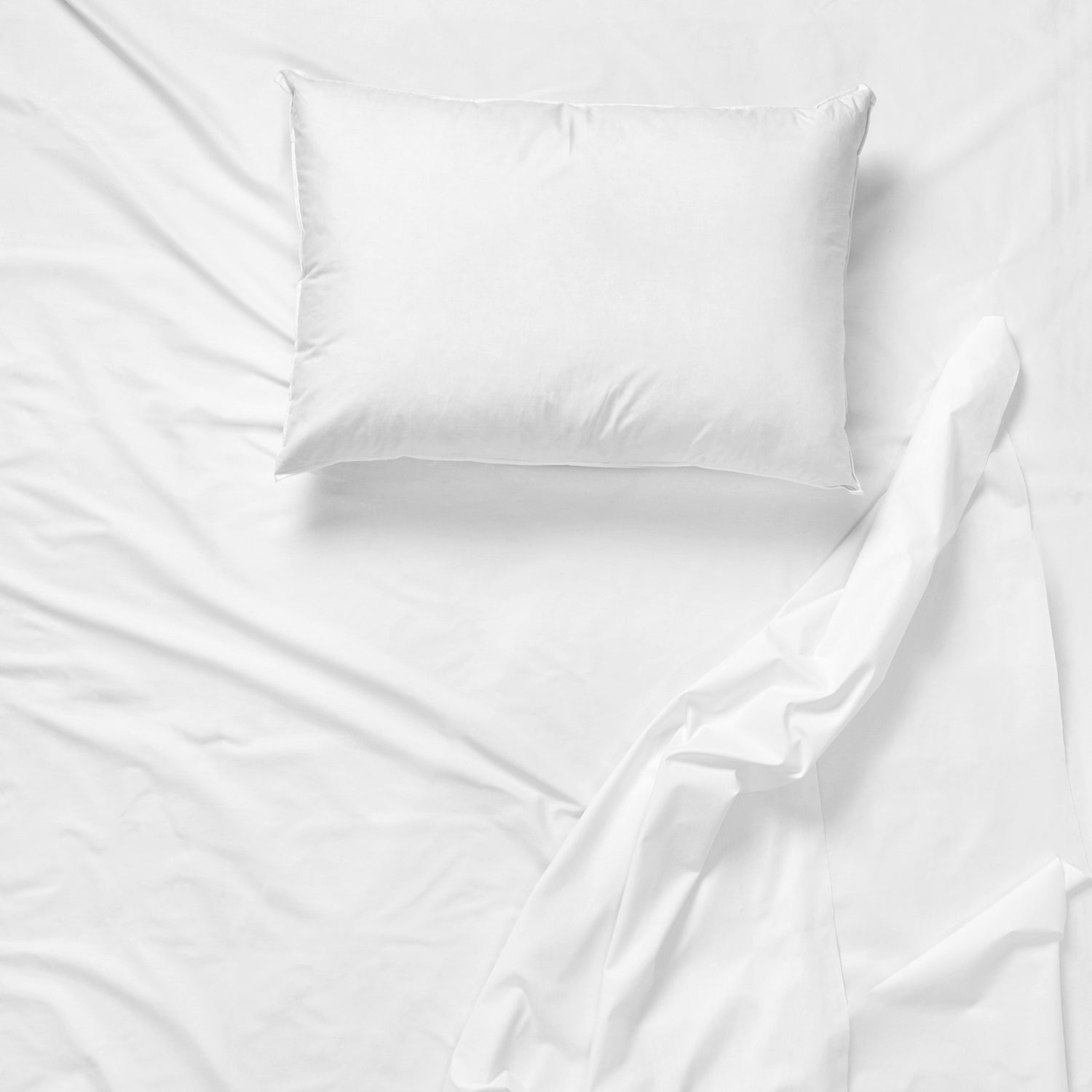 Ensemble de Drap en Microfibre Infroissable, Grandeur Simple, Blanc - Simple Boutique