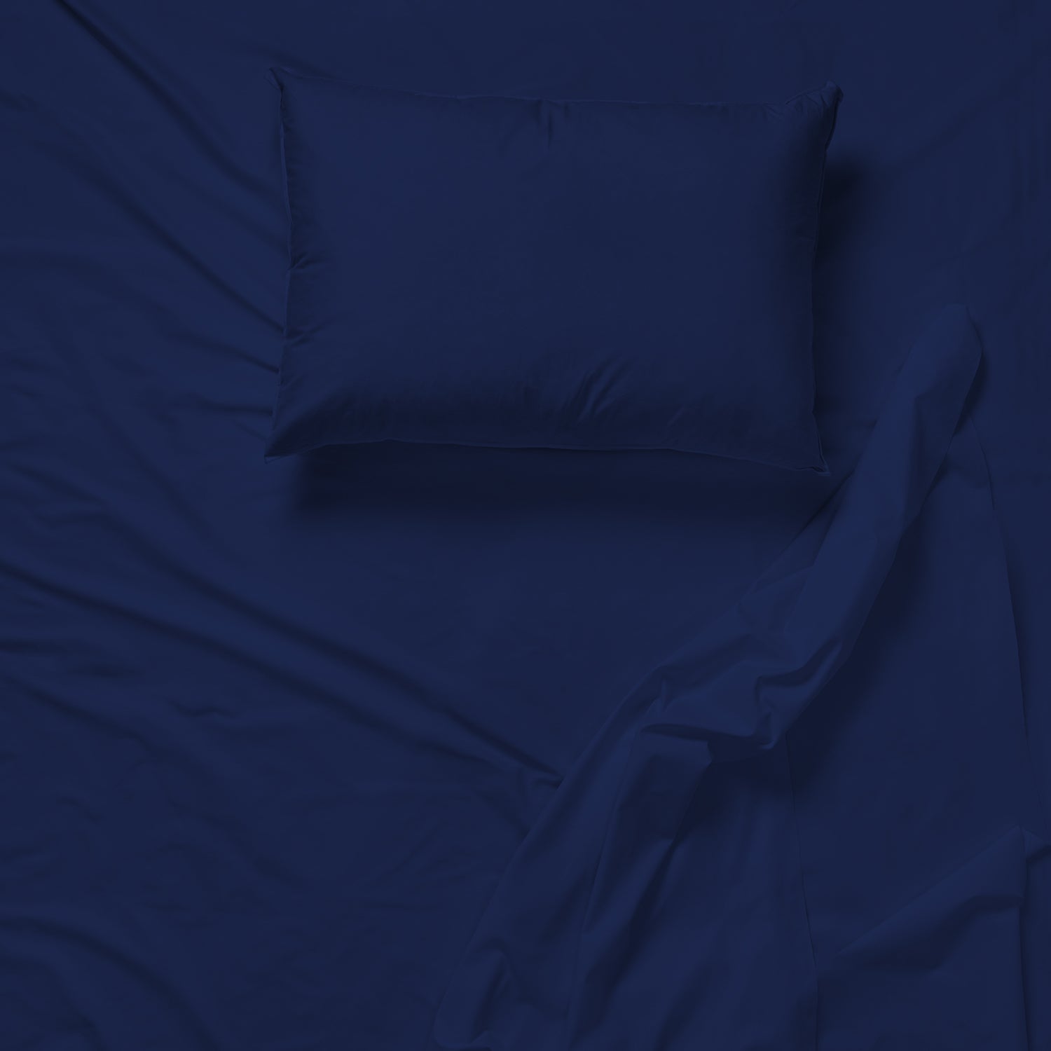 Ensemble de Drap en Microfibre Infroissable, Grandeur Simple, Bleu Foncé - Simple Boutique