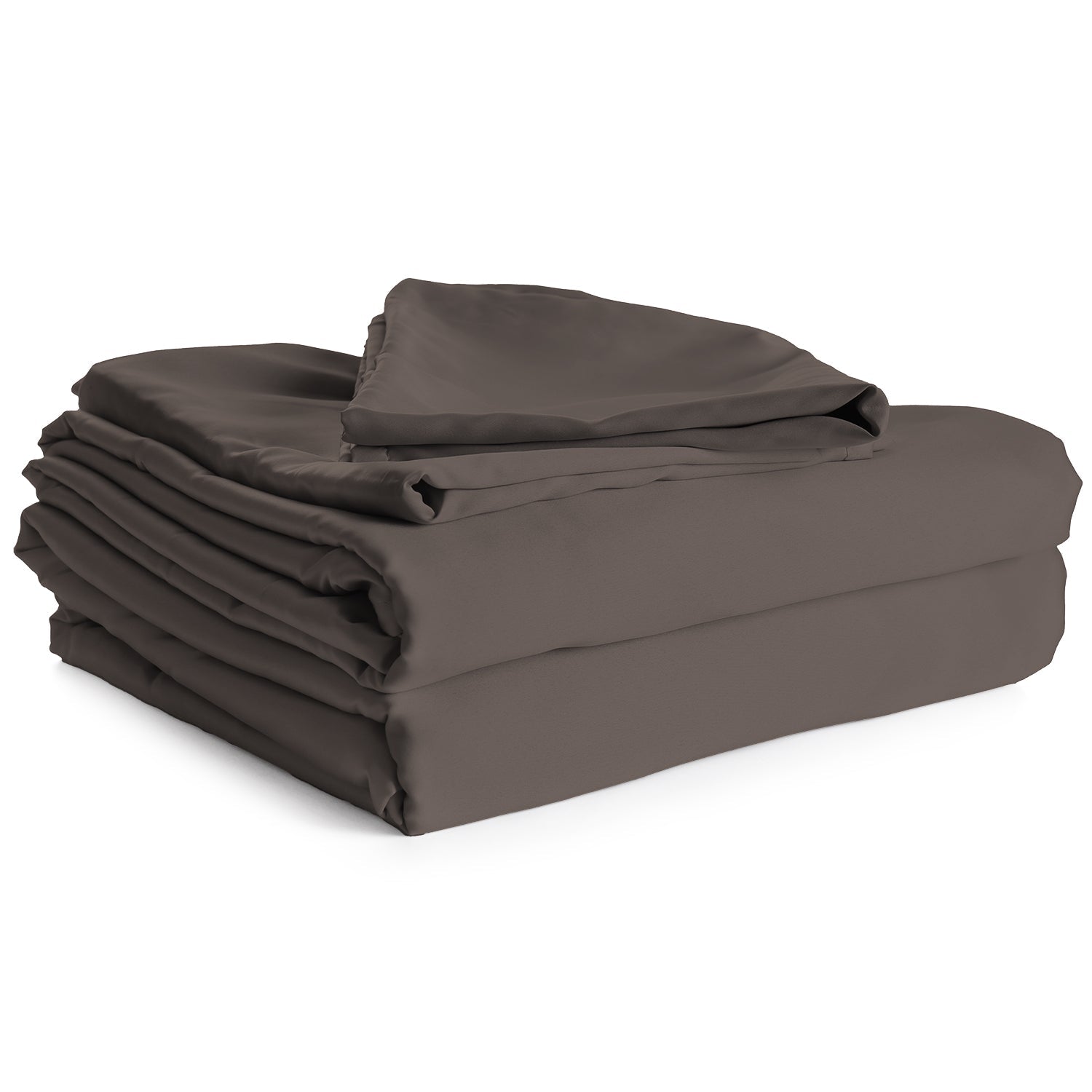 Ensemble de Draps 100% Coton, 450 Fils au Pouce Carré, Grandeur Queen, Charcoal - Simple Boutique