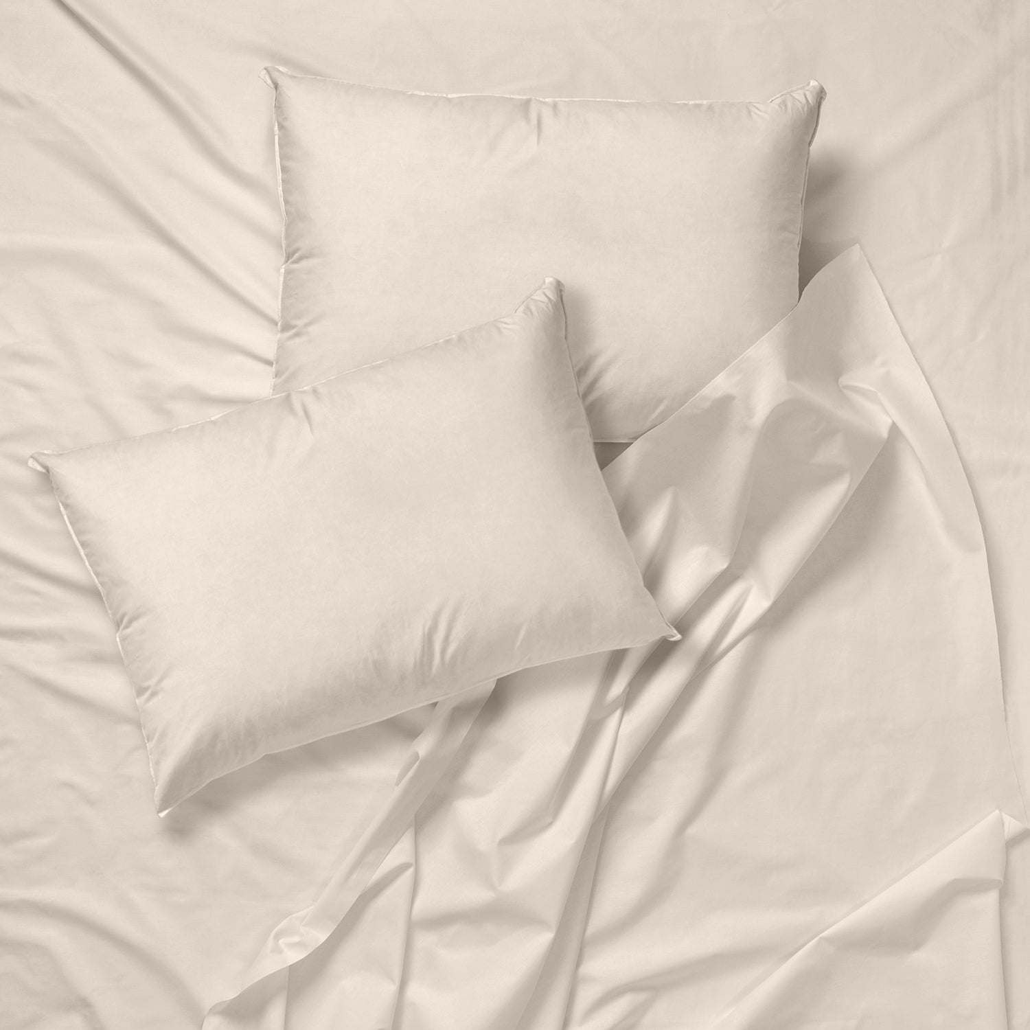 Ensemble de Draps 100% Coton Égyptien, 600 Fils par Pouce, Beige (2 Grandeurs Disponible) - Simple Boutique