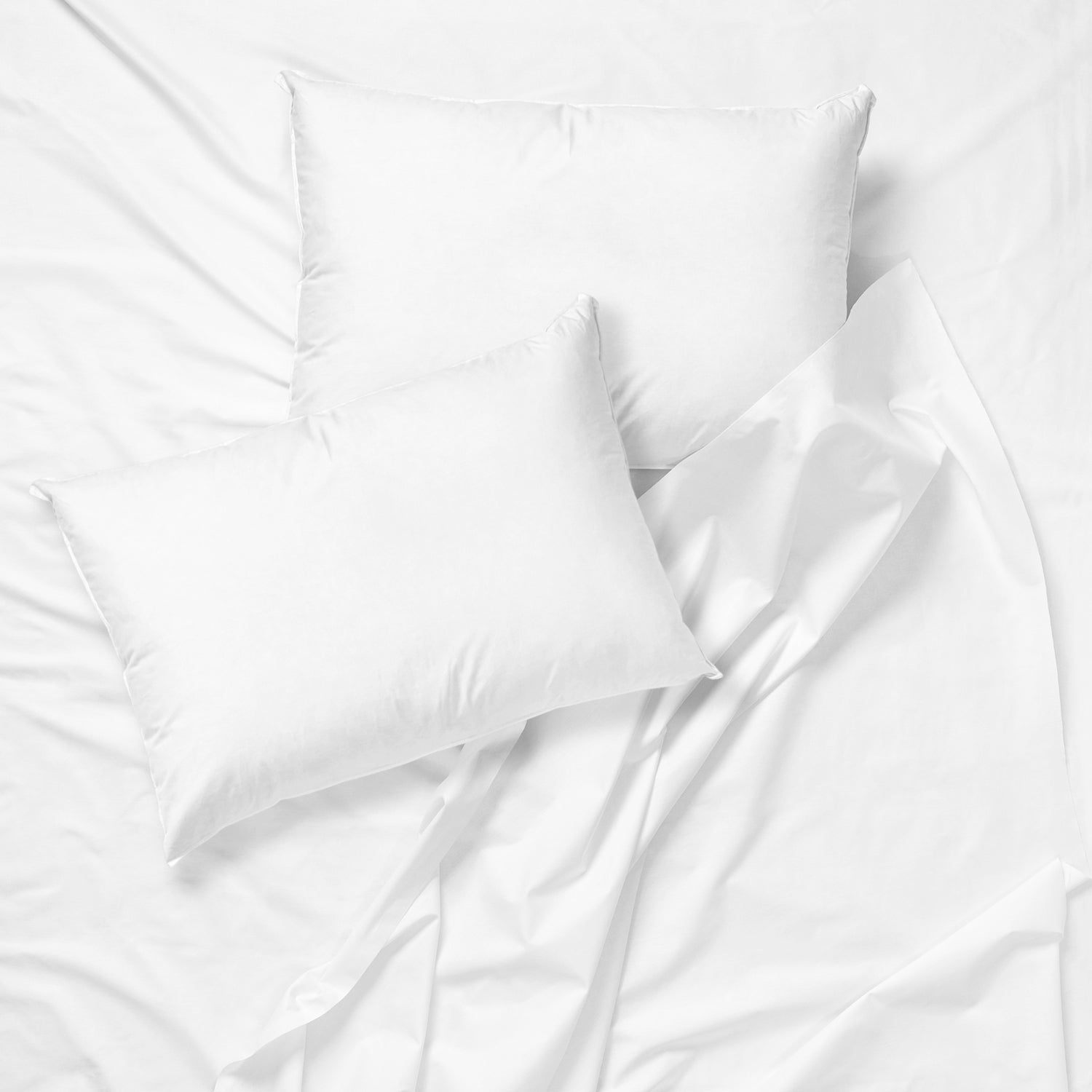 Ensemble de Draps 100% Coton Égyptien, 600 Fils par Pouce, Blanc (2 Grandeurs Disponible) - Simple Boutique