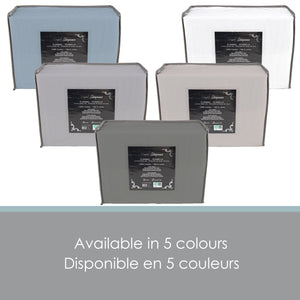 Ensemble de Draps de Flanelle, 100% Coton, Grandeur Simple, Gris Foncé - Simple Boutique