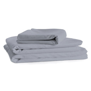 Ensemble de Draps en Microfibre, Infroissable, Grandeur Double, Gris - Simple Boutique
