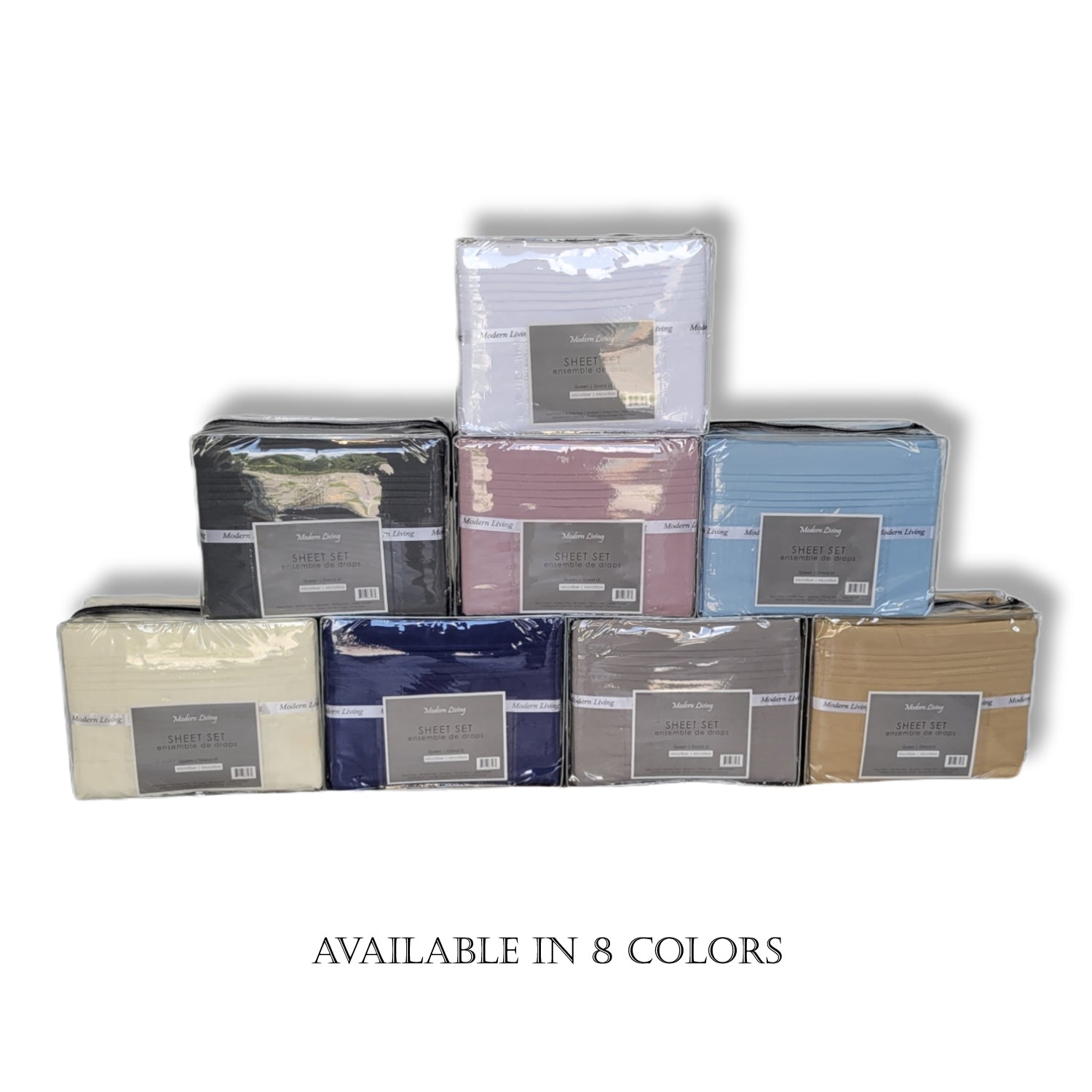 Ensemble de Draps en Microfibre, Infroissable, Grandeur Twin, Blanc - Simple Boutique