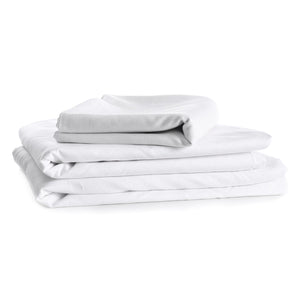 Ensemble de Draps en Microfibre, Infroissable, Grandeur Twin, Blanc - Simple Boutique