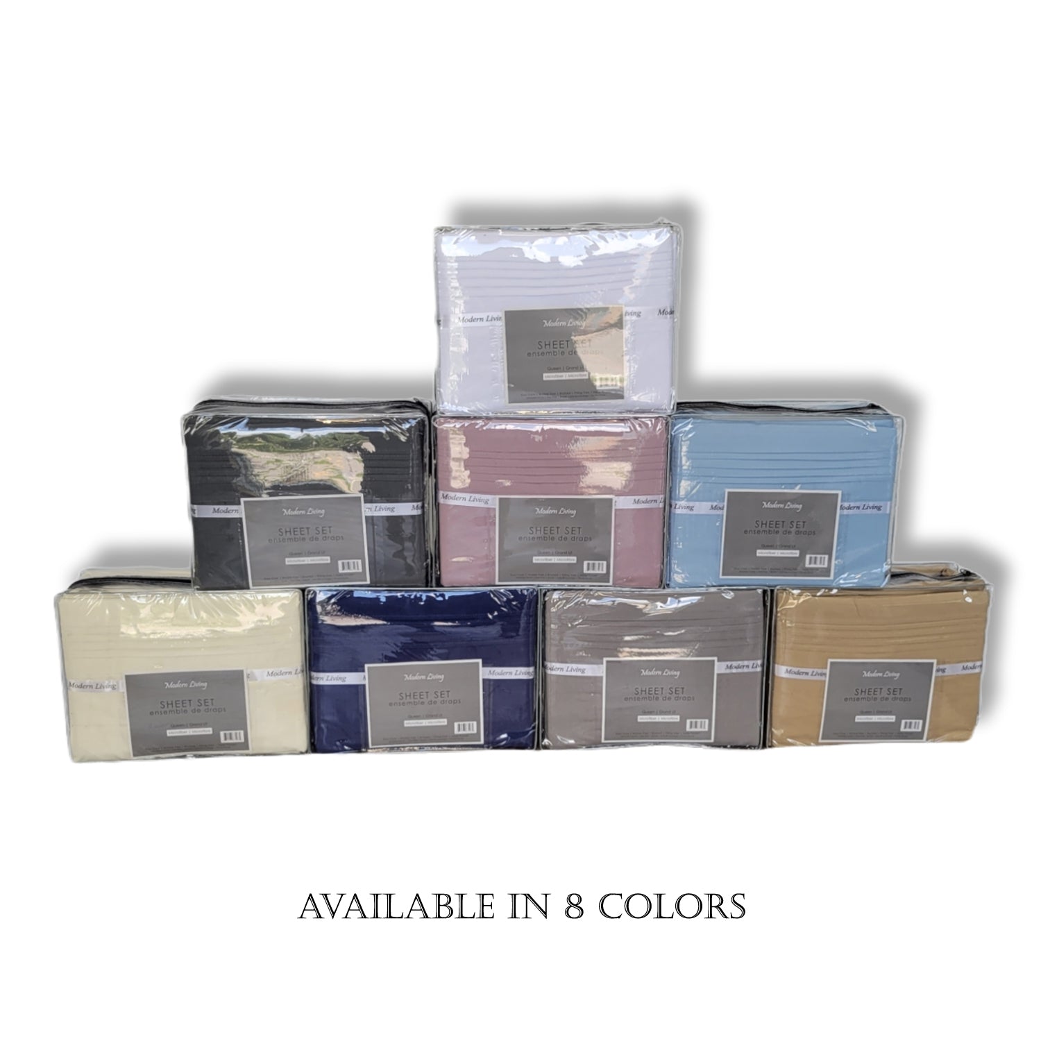 Ensemble de Draps en Microfibre, Infroissable, Grandeur Twin, Gris - Simple Boutique