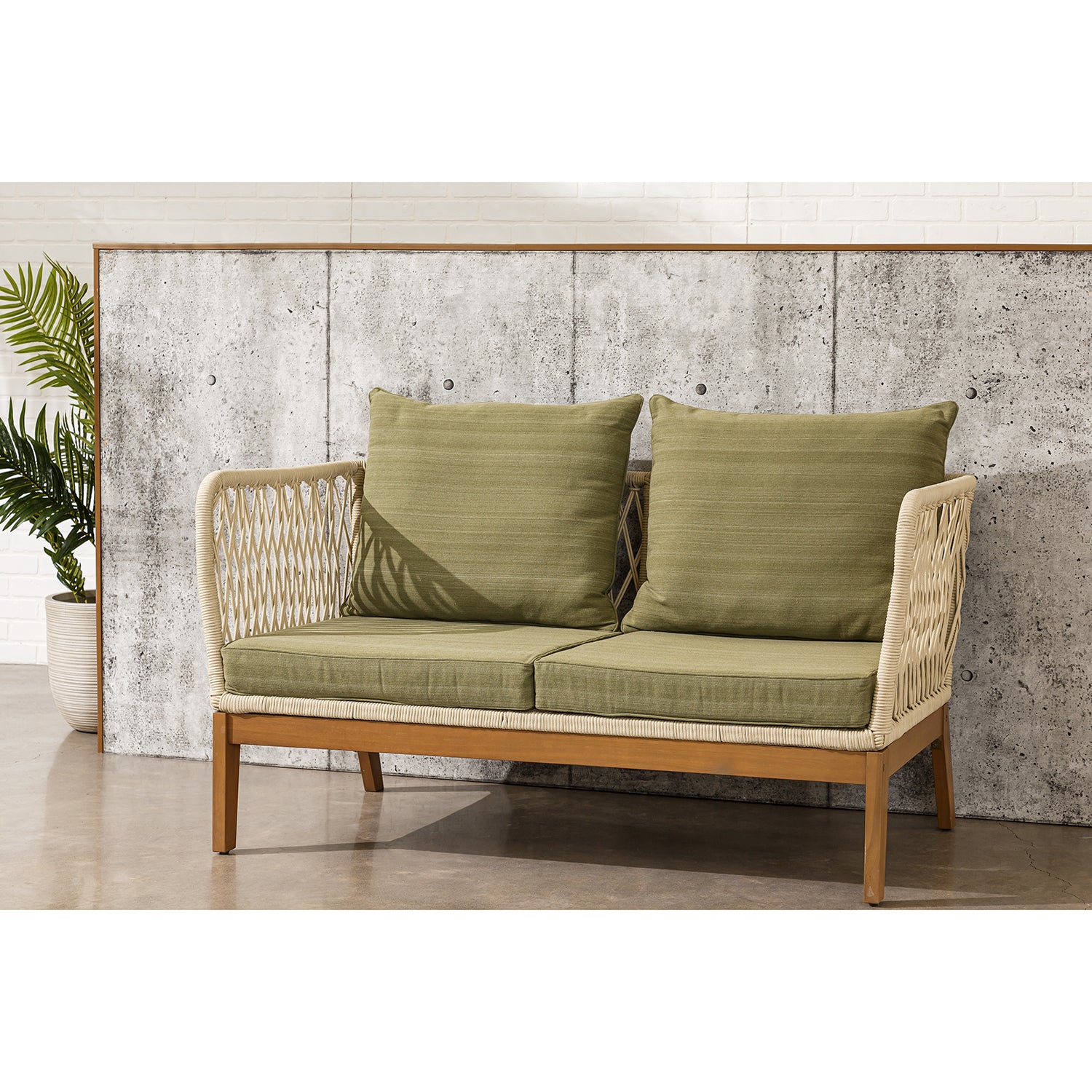 Ensemble de Mobilier Extérieur Line 5 Morceaux, Fabriqué en Bois d'eucalyptus - Simple Boutique