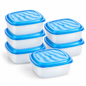 EraWare Contenants Carrés de Conservation Alimentaire 2,9 L, 98 oz, avec Couvercle, Fabriqués au Canada, Lot de 6 - Simple Boutique