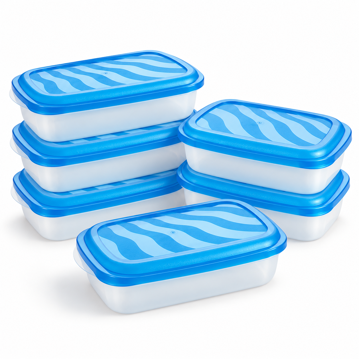 EraWare Contenants Rectangulaires de Conservation Alimentaire 1,45 L, 49 oz, avec Couvercle, Fabriqués au Canada, Lot de 6 - Simple Boutique