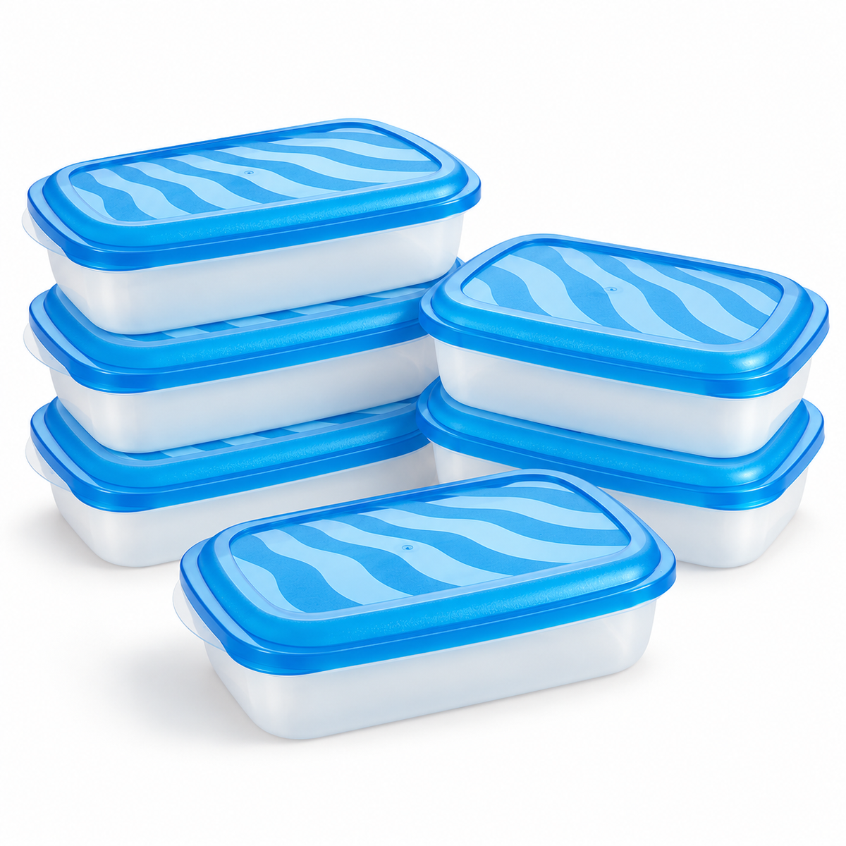 EraWare Contenants Rectangulaires de Conservation Alimentaire 1,45 L, 49 oz, avec Couvercle, Fabriqués au Canada, Lot de 6 - Simple Boutique