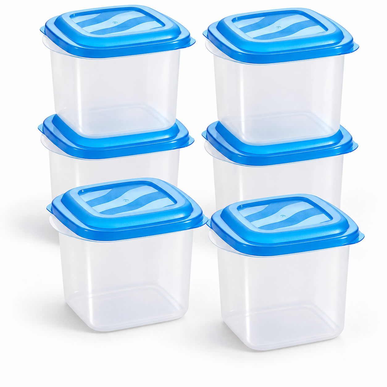 Eraware Contenants Carrés Hauts de Conservation Alimentaire 1,06 L, 36 oz, avec Couvercle, Fabriqués au Canada, Lot de 6 - Simple Boutique