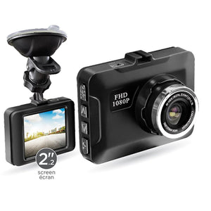 Escape - Caméra pour Tableau de Bord/DashCam, Écran de 2.2", 1080HD, Détection de Mouvement, Noir - Simple Boutique
