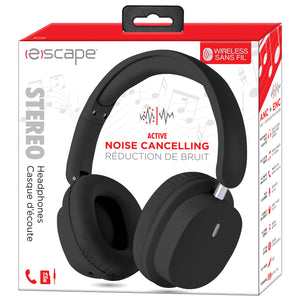 Escape Casque d'Écoute Sans Fil Pliable à Réduction de Bruit ANC + ENC, Microphone, Noir - Simple Boutique