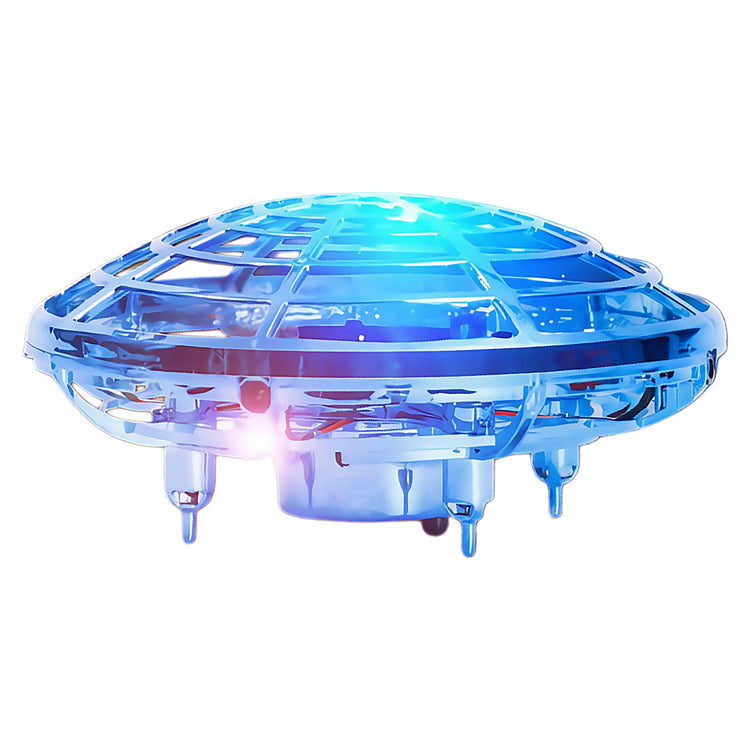 Escape Drone OVNI à Commande Gestuelle avec Lumières DEL et Évitement d'Obstacles, Bleu - Simple Boutique