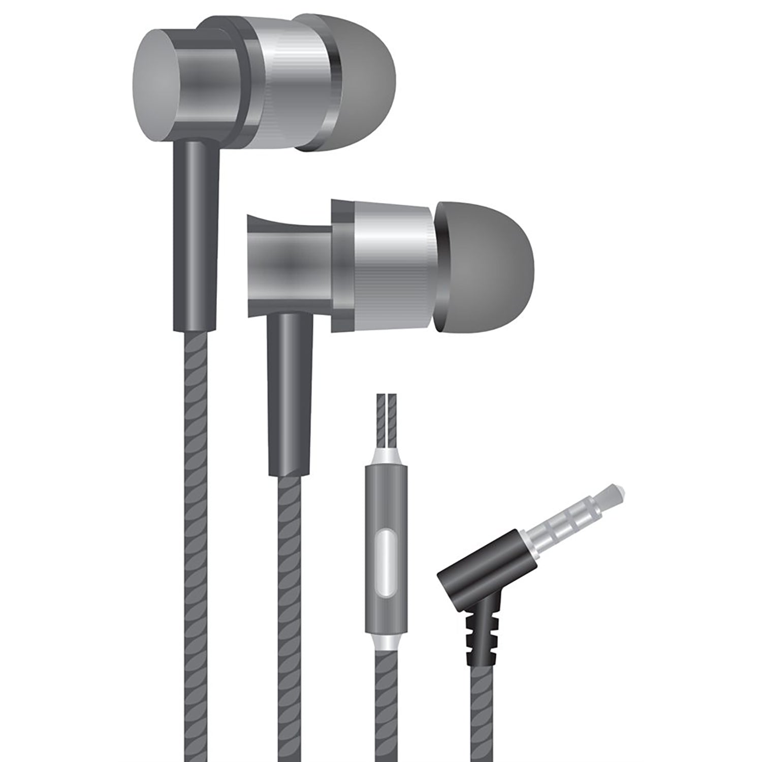 Escape - Écouteurs Intra-Auriculaire Stéréo, Réduction du Bruit, Microphone Intégré, Gris - Simple Boutique