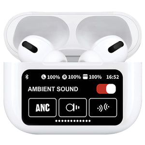 Escape Écouteurs Sans Fil ANC et ENC avec Étui de Charge Intelligent à Écran Tactile, Blanc - Simple Boutique