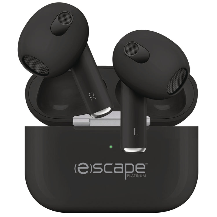 Escape Écouteurs Sans Fil à Commande Tactile avec Étui de Charge et Microphone, Noir - Simple Boutique