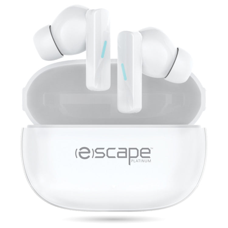 Escape Écouteurs Sans Fil à Réduction de Bruit ANC et ENC avec Étui de Charge, Blanc - Simple Boutique