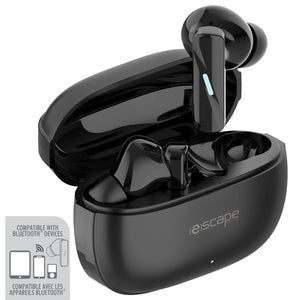Escape Écouteurs Sans Fil à Réduction de Bruit ANC et ENC avec Étui de Charge, Noir - Simple Boutique