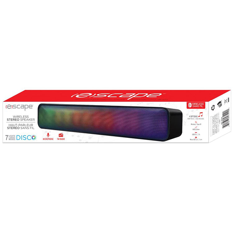 Escape - Haut-Parleur Bluetooth Rechargeable avec Radio FM et Microphone, Noir - Simple Boutique
