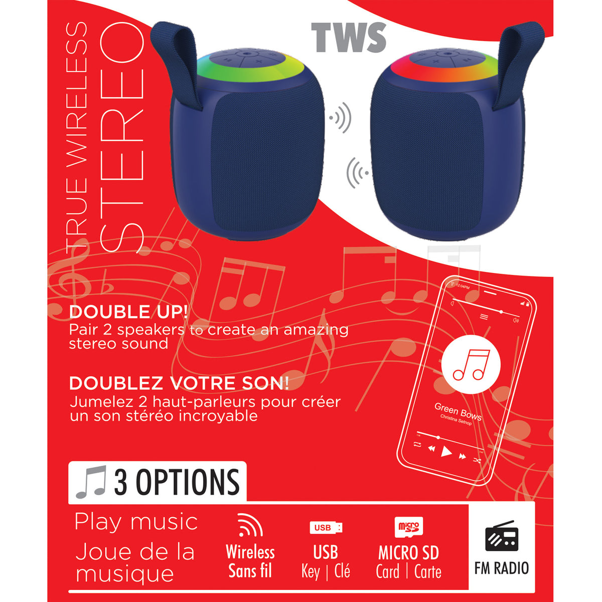 Escape Haut-Parleur Sans Fil 10 W avec Projecteur de Ciel Étoilé, Lumières RVB et Radio FM, Bleu - Simple Boutique