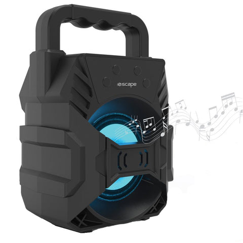 Escape - Haut-Parleur Sans Fil Bluetooth, Avec Radio FM et Rétro-Éclairage, Noir
