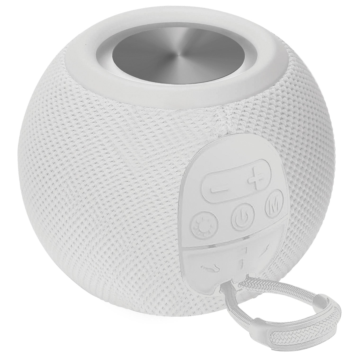 Escape Haut-Parleur Sans Fil Boule avec Lumières Disco, Microphone et Radio FM, Blanc - Simple Boutique