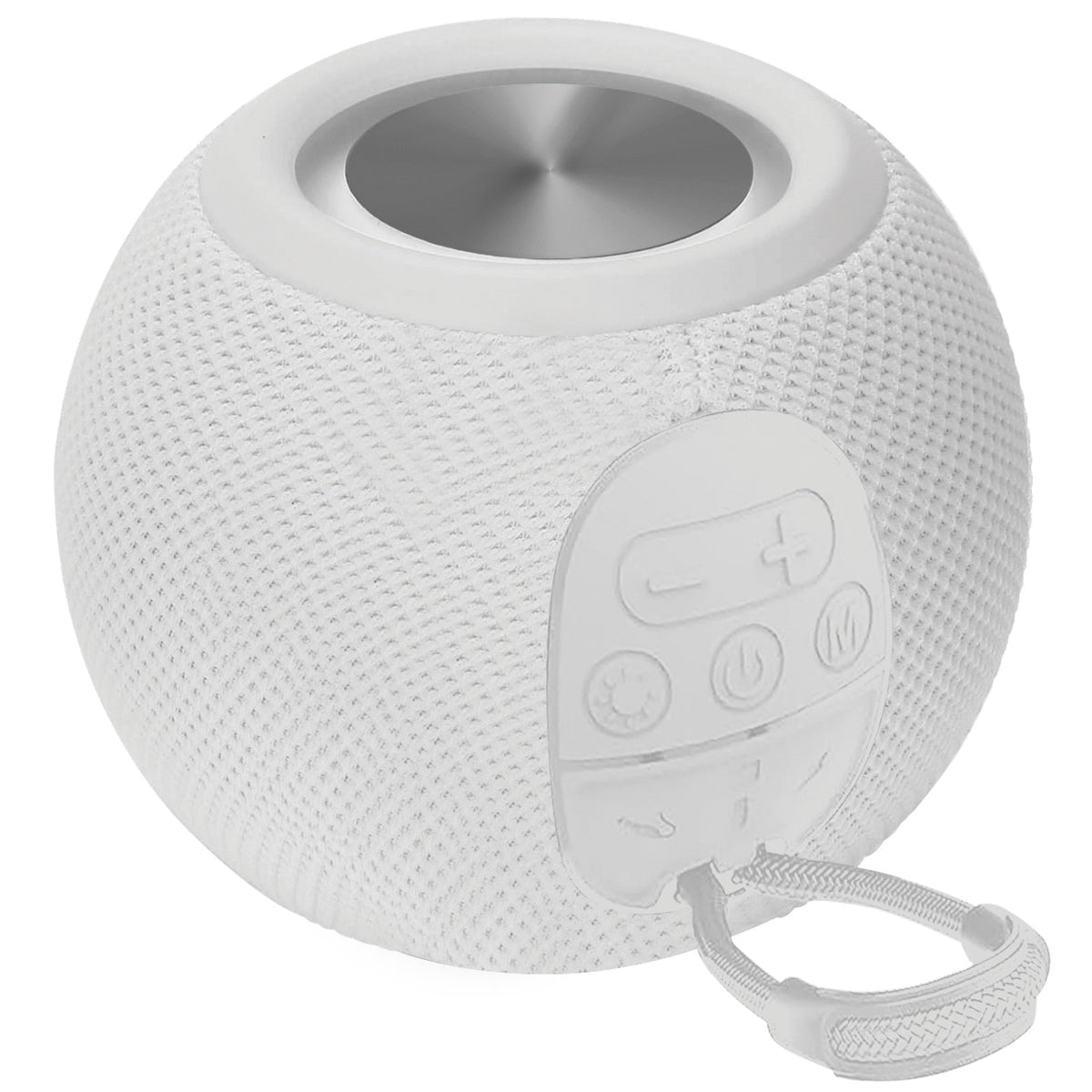 Escape Haut-Parleur Sans Fil Boule avec Lumières Disco, Microphone et Radio FM, Blanc - Simple Boutique