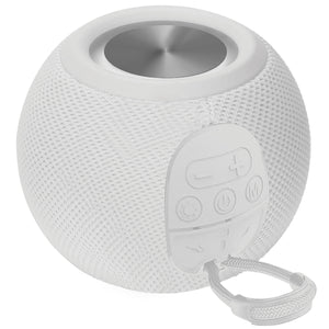 Escape Haut-Parleur Sans Fil Boule avec Lumières Disco, Microphone et Radio FM, Blanc - Simple Boutique