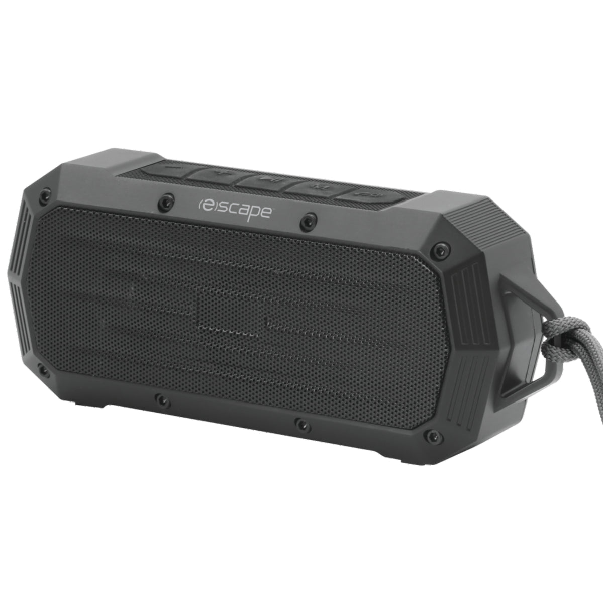 Escape Haut-Parleur Sans Fil Étanche IPX7 avec Radio FM, 10 h d'Autonomie, Noir - Simple Boutique