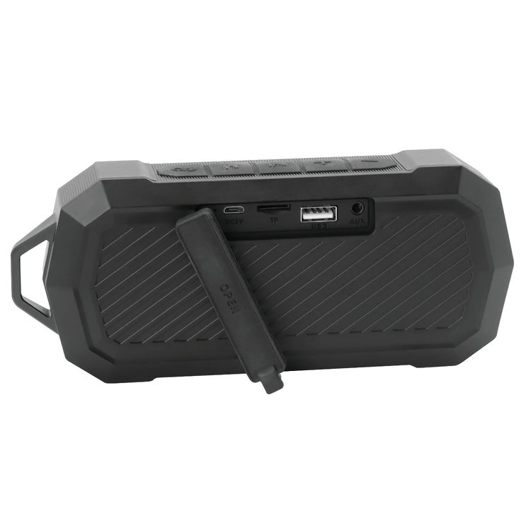 Escape Haut-Parleur Sans Fil Étanche IPX7 avec Radio FM, 10 h d'Autonomie, Noir - Simple Boutique
