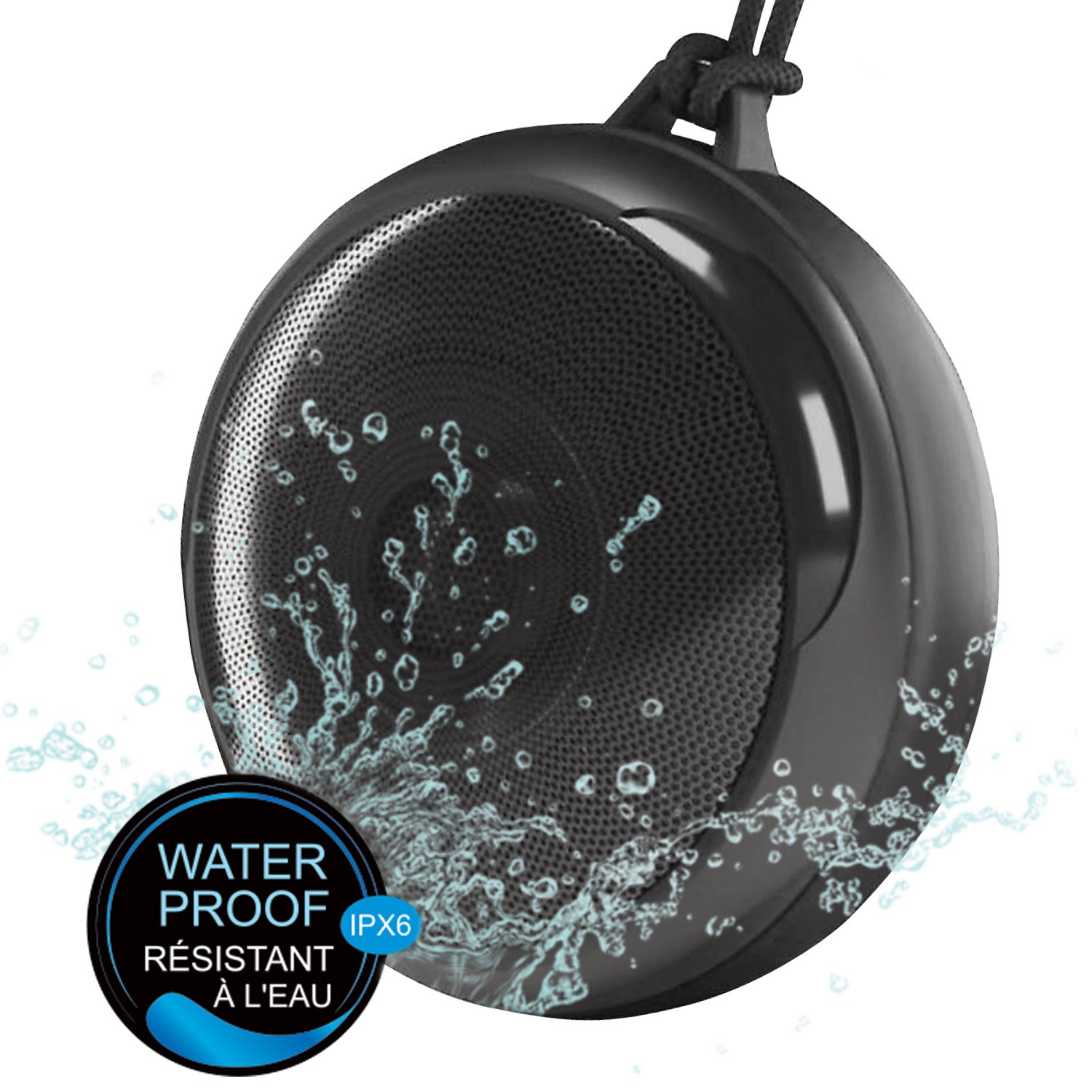 Escape Haut-Parleur Sans Fil Flottant Résistant à l'Eau IPX6 avec Microphone, Noir - Simple Boutique