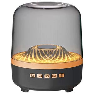 Escape Haut-Parleur Sans Fil Lumineux 5 W avec Lumières RVB et Radio FM, Noir - Simple Boutique