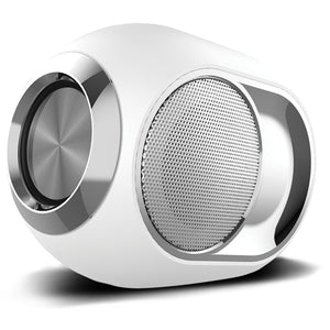 Escape Haut-Parleur Sans Fil Méga Basses 5 W avec Microphone et Radio FM, Blanc - Simple Boutique