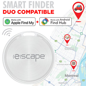 Escape Localisateur d'Objets Compatible Apple Localiser et Android Find Hub, Blanc - Simple Boutique